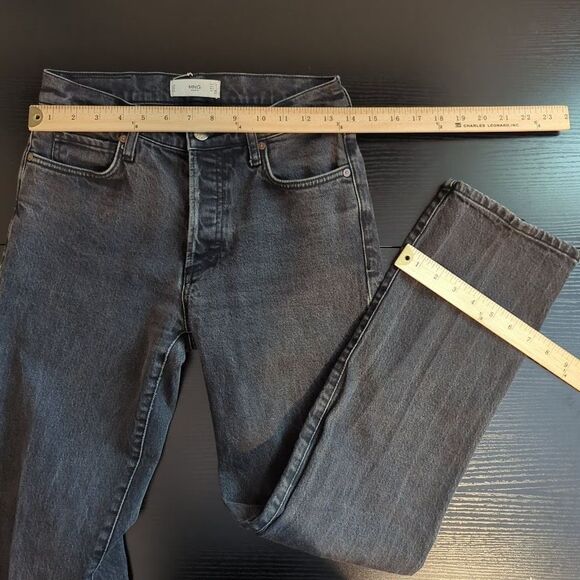 Mango MNG Black Wash Denim Jeans 5 Button Fly Women's 4 - Picture 11 of 12